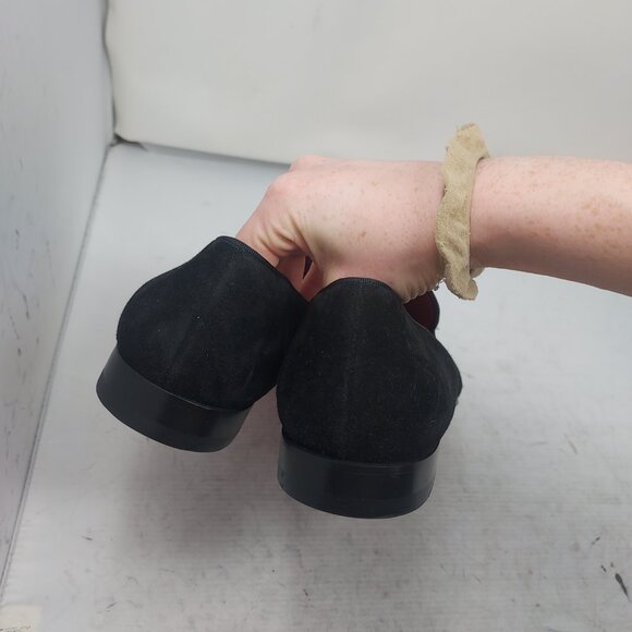 CHRISTIAN LOUBOUTIN Black Dandelion Strass Suede Logo Loafer - Picture 10 of 12